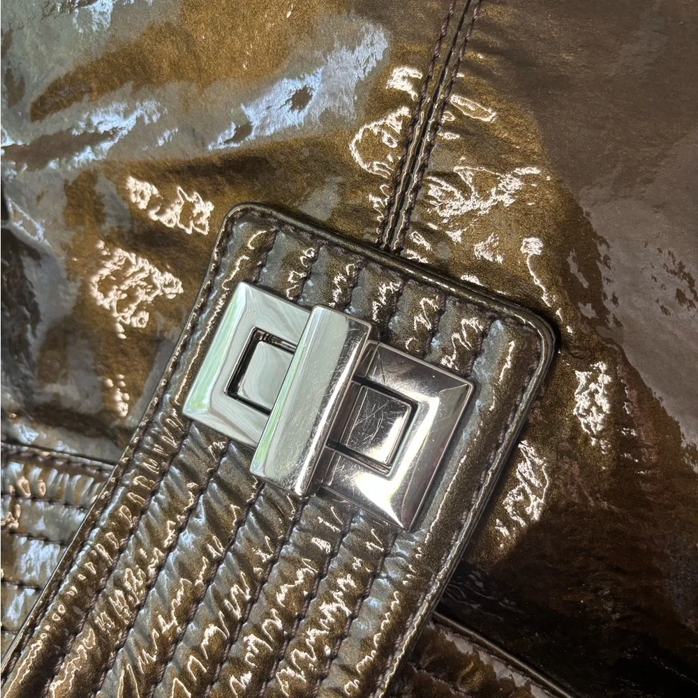 Kooba greenish Patent Leather Shoulder Bag with dust bag - Picture 10 of 16
